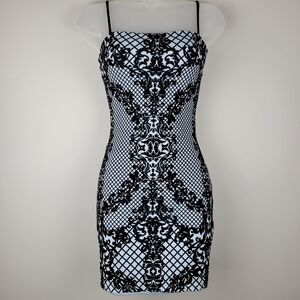 $30 NWT Velvet Scroll Mesh Mini Dress